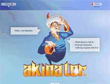 Tablet Screenshot of en.akinator.com
